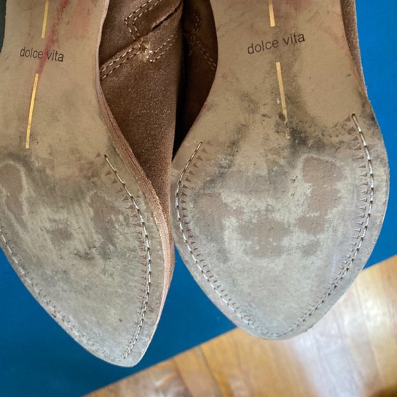 Dolce Vita Brown Suede High Knee Boots Size 9 - Picture 10 of 13